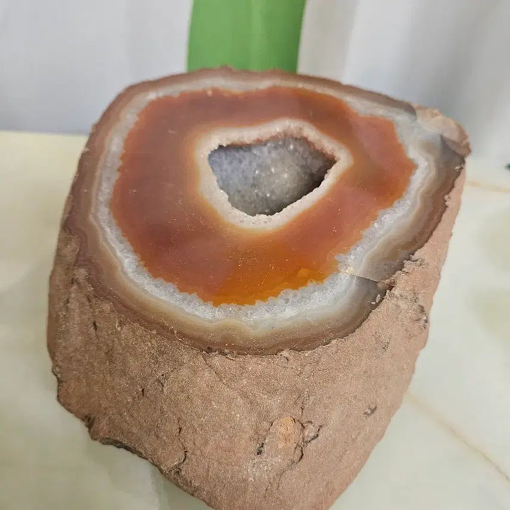 [BUNJANG] Striped Brown and Orange Stone / 브라운 오렌지 줄무늬 원석
