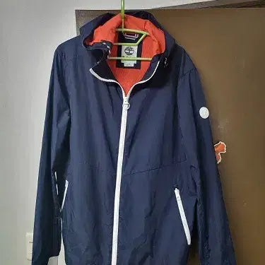[BUNJANG] Timberland Navy Polyester Windbreaker Jacket / 팀버랜드 바람막이 점퍼