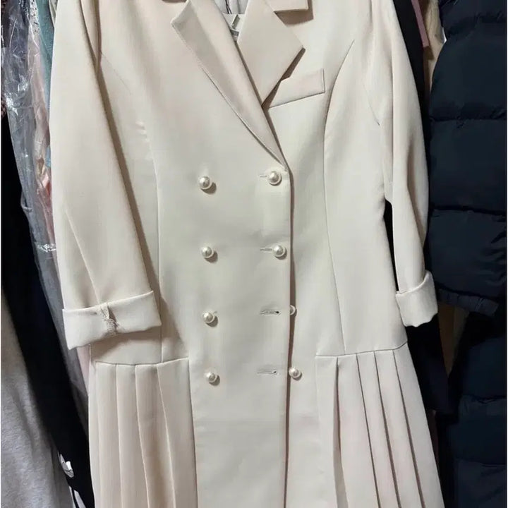 [BUNJANG] Ivory Pleated Midi Dress / 졸업식,하객룩,상견례 플리츠 원피스