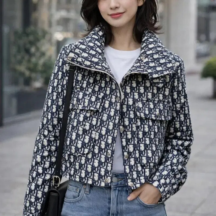 [SOLD OUT] 크리스챤디올 오블리크 크롭 후드 자켓