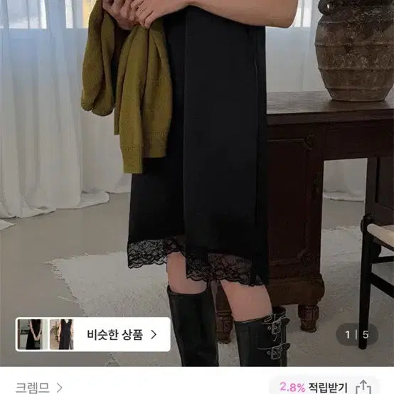 [BUNJANG] Kremm Karin Lace Midi Dress / 크렘므 카린 레이스 원피스