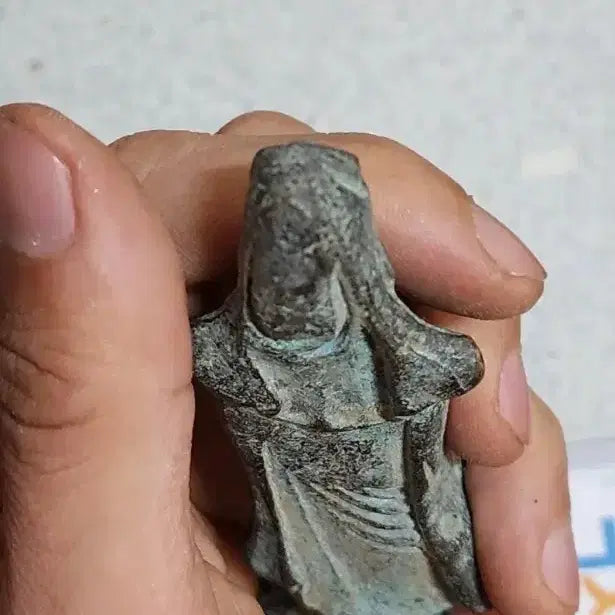 [BUNJANG] Bronze Buddha Statue Antique Item / ㄷ청동불 71.호신불.부처님.출토.골동품.불경.탱화.행운