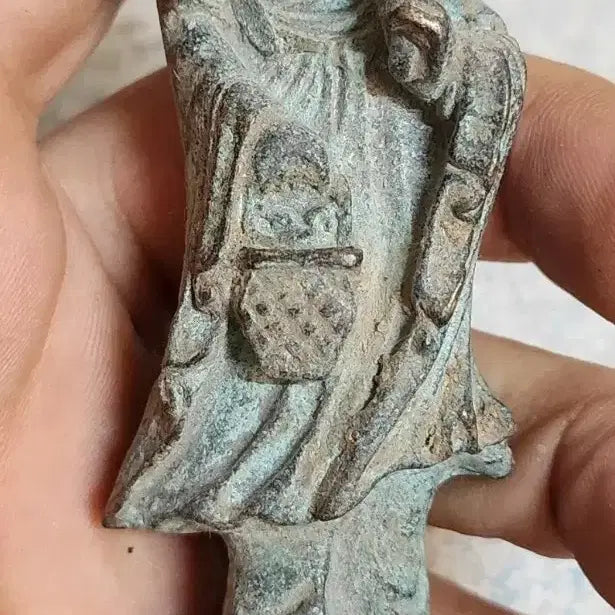 [BUNJANG] Bronze Buddha Statue Antique Item / ㄷ청동불 71.호신불.부처님.출토.골동품.불경.탱화.행운