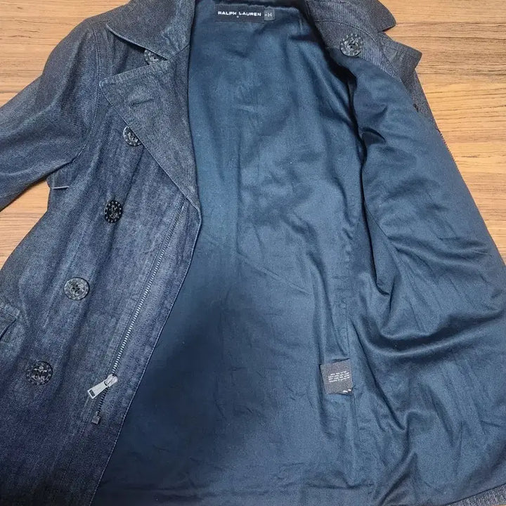[BUNJANG] Ralph Lauren Black Label Denim Pea Coat S / 랄프로렌 블랙라벨 데님 피코트 S