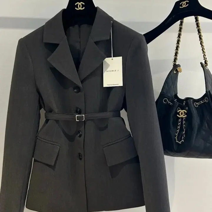 [BUNJANG] Double J Belted Jacket Set / 새상품 봄 벨트세트 자켓