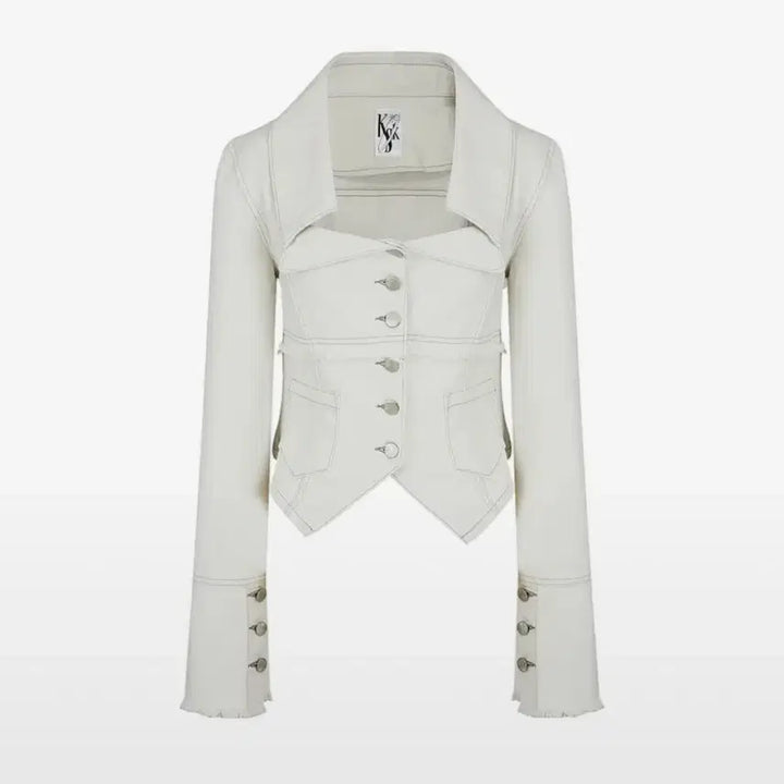 [BUNJANG] Kashiko White Denim Jacket / 품절된 카시코 화이트 데님 재킷 팔아요