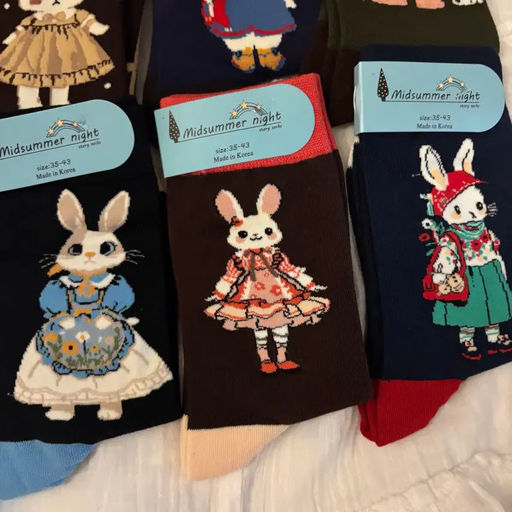 [BUNJANG] Rabbit Cotton Socks / 귀여운 토끼 면 양말 삭스