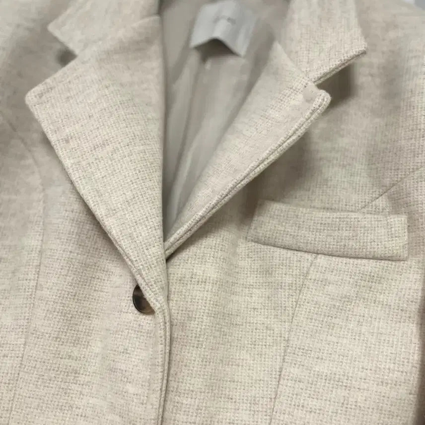 [BUNJANG] Wool Blend Long Coat Ivory 55 / 울혼방 롱 코트 아이보리 55