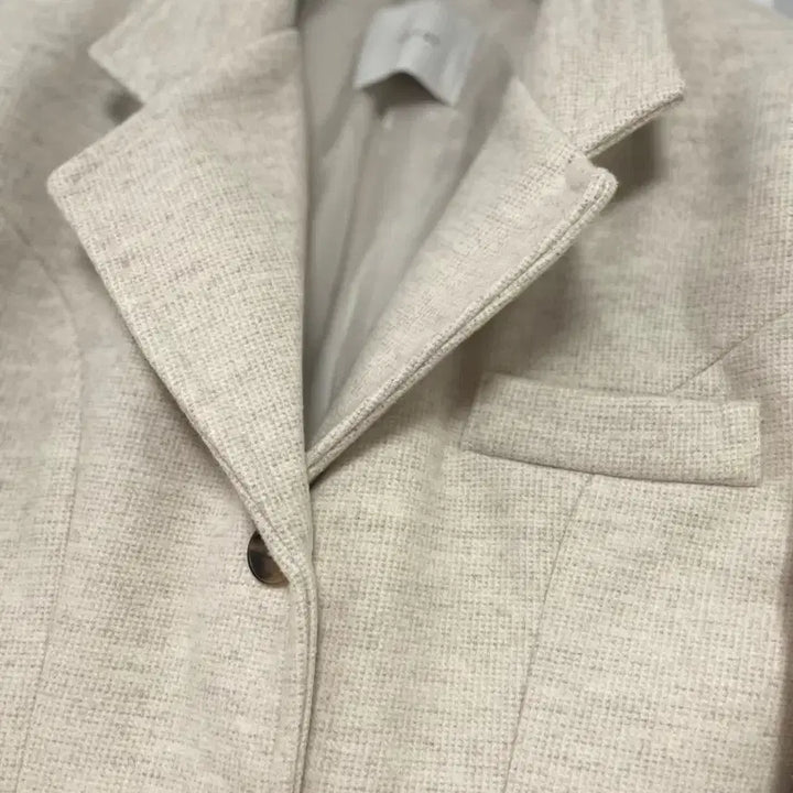 [BUNJANG] Wool Blend Long Coat Ivory 55 / 울혼방 롱 코트 아이보리 55