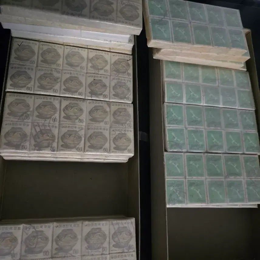 [BUNJANG] Korean Stamps Bundle Set / 한국 우표 60원   10 원   액면가 묶음 세트 3만5천장