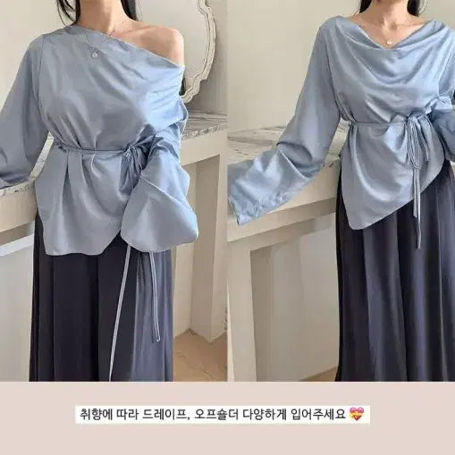 [BUNJANG] Flat Per Champagne Tie Drape Satin Silk Blouse / [최대 36% 할인] 플랫퍼 샴페르 타이 드레이프 새틴 실크 블라우스
