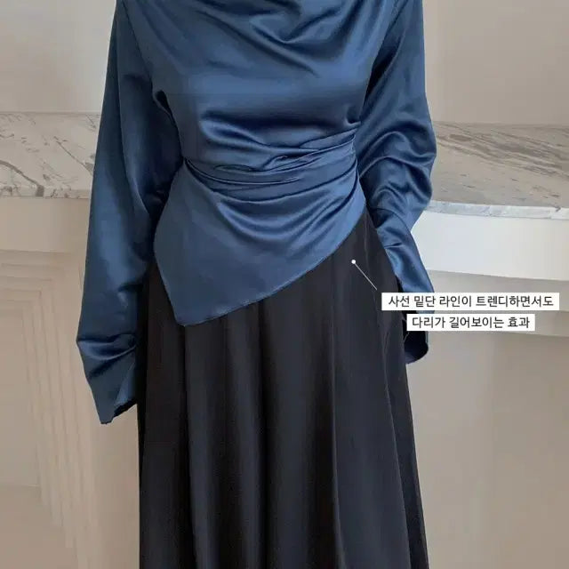 [BUNJANG] Flat Per Champagne Tie Drape Satin Silk Blouse / [최대 36% 할인] 플랫퍼 샴페르 타이 드레이프 새틴 실크 블라우스