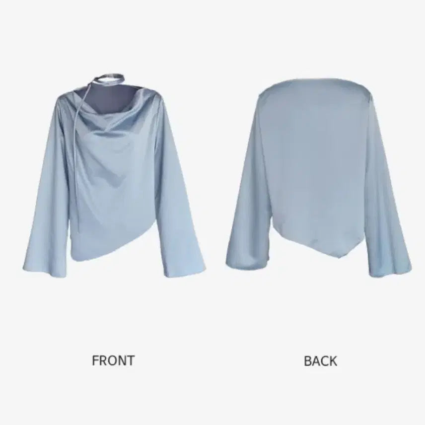 [BUNJANG] Flat Per Champagne Tie Drape Satin Silk Blouse / [최대 36% 할인] 플랫퍼 샴페르 타이 드레이프 새틴 실크 블라우스