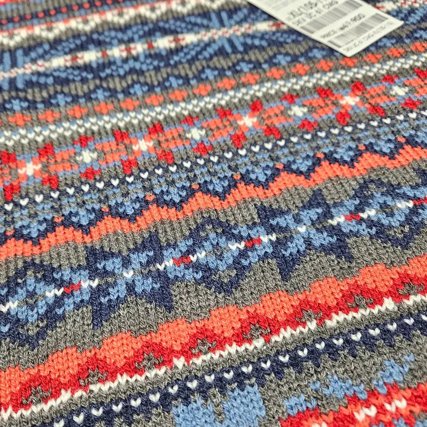 [BUNJANG] STCO Fair Isle Pattern Vest / STCO 페어아일 패턴 조끼 그레이 XL