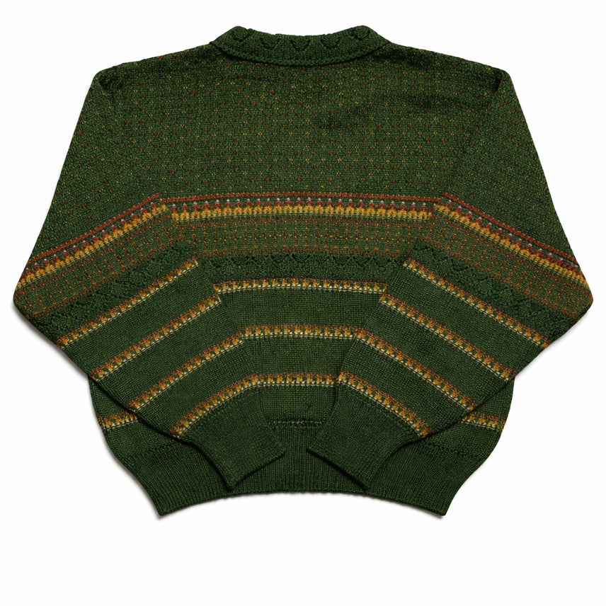 [BUNJANG] CLUB LACROSSE Nordic Pattern Knit Cardigan / JPN 80s~90s 일본 빈티지 레트로 모리걸 노르딕 패턴 니트 가디건
