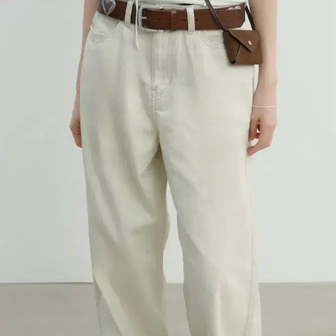 [BUNJANG] 8 Seconds Ivory Cotton Pants / 에잇세컨즈 아이보리 코튼 팬트