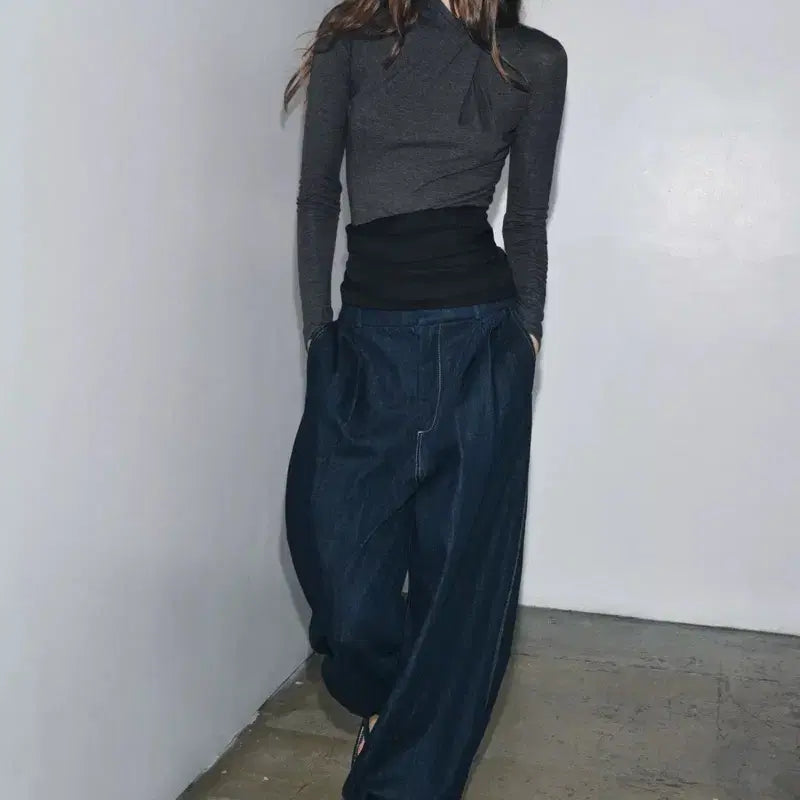 [BUNJANG] ZARA Drape T-Shirt (S) / [택ㅇ 새상품] 자라 드레이프 티셔츠 S