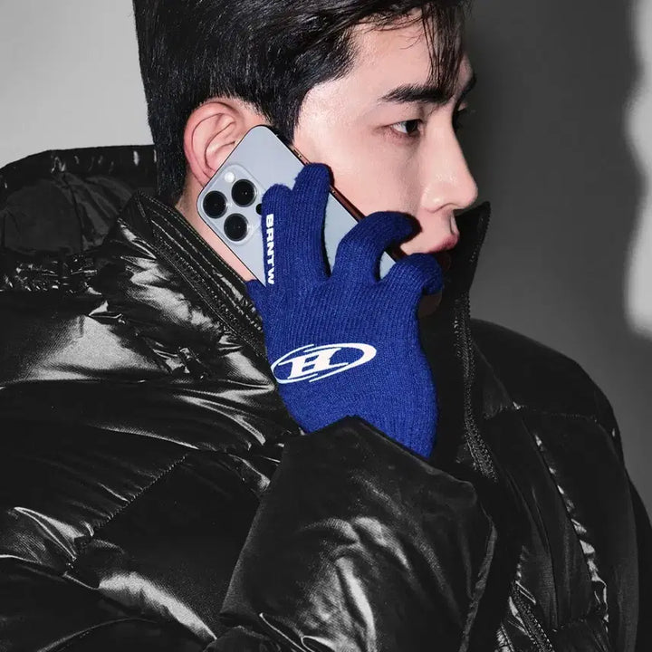 [BUNJANG] Born to Win SYMBOL B KNIT GLOVE [BLUE] / 본투윈 장갑 새상품 SYMBOL B KNIT GLOVE [BLUE]