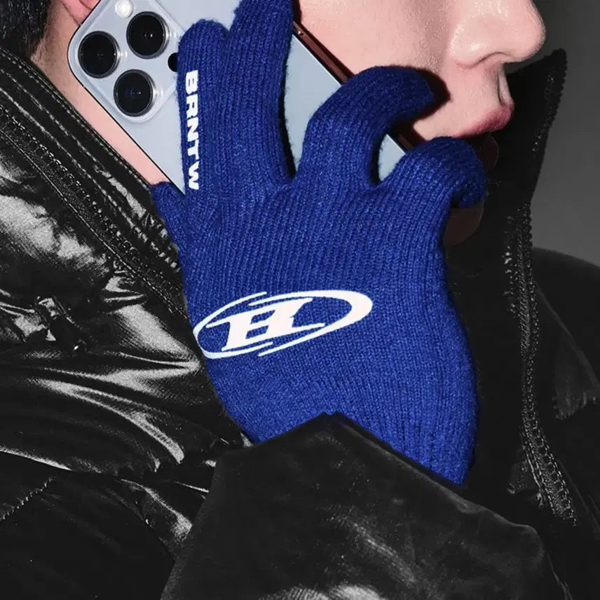 [BUNJANG] Born to Win SYMBOL B KNIT GLOVE [BLUE] / 본투윈 장갑 새상품 SYMBOL B KNIT GLOVE [BLUE]