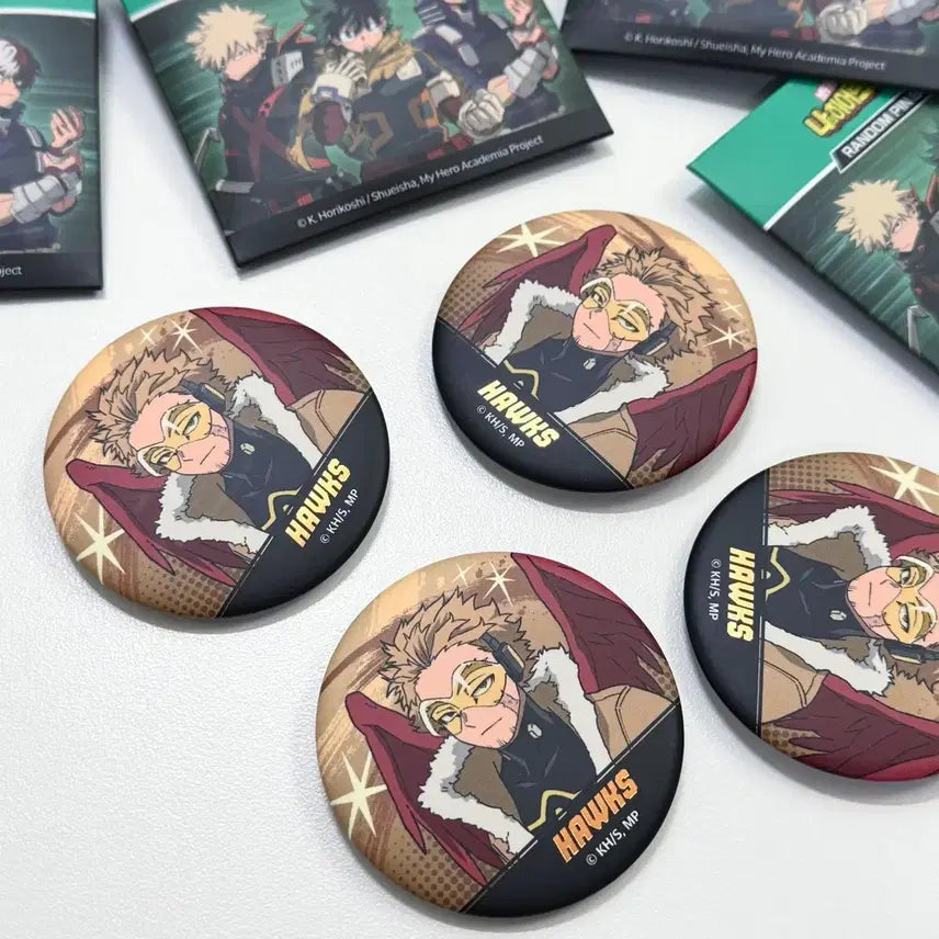 [SOLD OUT] 나히아 팝퍼블 캔뱃지 호크스 용산 팝업 히로아카 핀버튼 콜라보 카페 굿즈