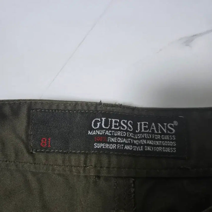 [BUNJANG] Guess Jean Shorts / 게스 진 면스판 반바지 숏팬츠  진카키색