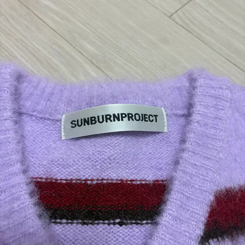 [BUNJANG] Sunburn Project Hairy Oversized Cardigan Purple / 새상품) 썬번프로젝트 헤어리 오버핏 가디건 퍼플