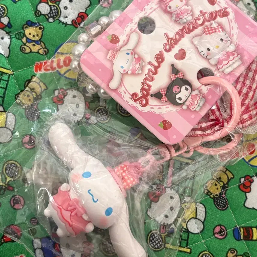 [BUNJANG] Sanrio Cinnamoroll Strawberry Keyring / 산리오 시나모롤 딸기키링