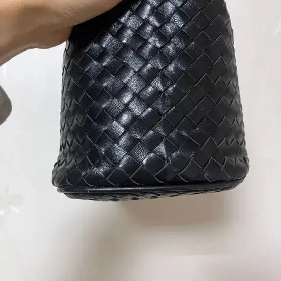 [BUNJANG] Black Woven Hobo Bag / 위빙 블랙 호보백 가방