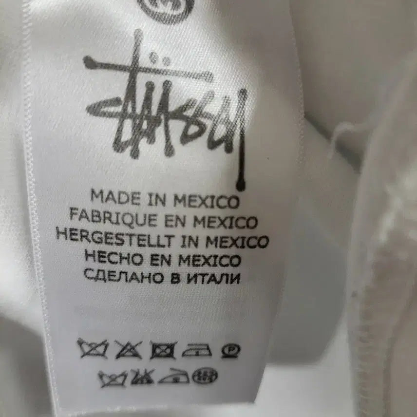 [BUNJANG] Stussy Cat Print T-shirt White / 스투시 고양이 프린팅 반팔 티셔츠 화이트