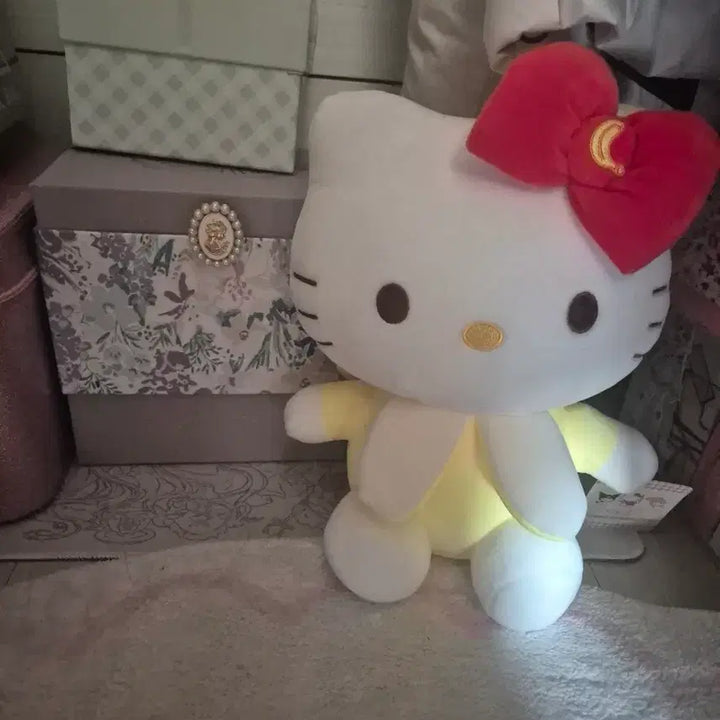 [BUNJANG] Hello Kitty Red Ribbon Plush Doll / 헬로키티 인형 빨간 리본 봉제인형
