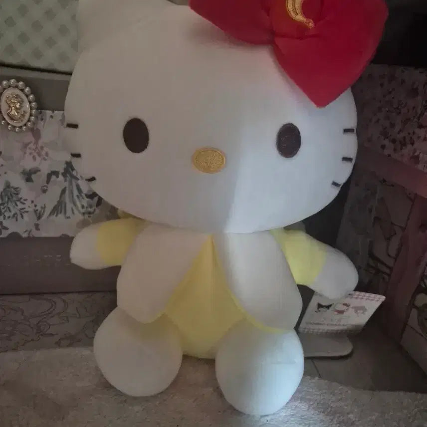 [BUNJANG] Hello Kitty Red Ribbon Plush Doll / 헬로키티 인형 빨간 리본 봉제인형