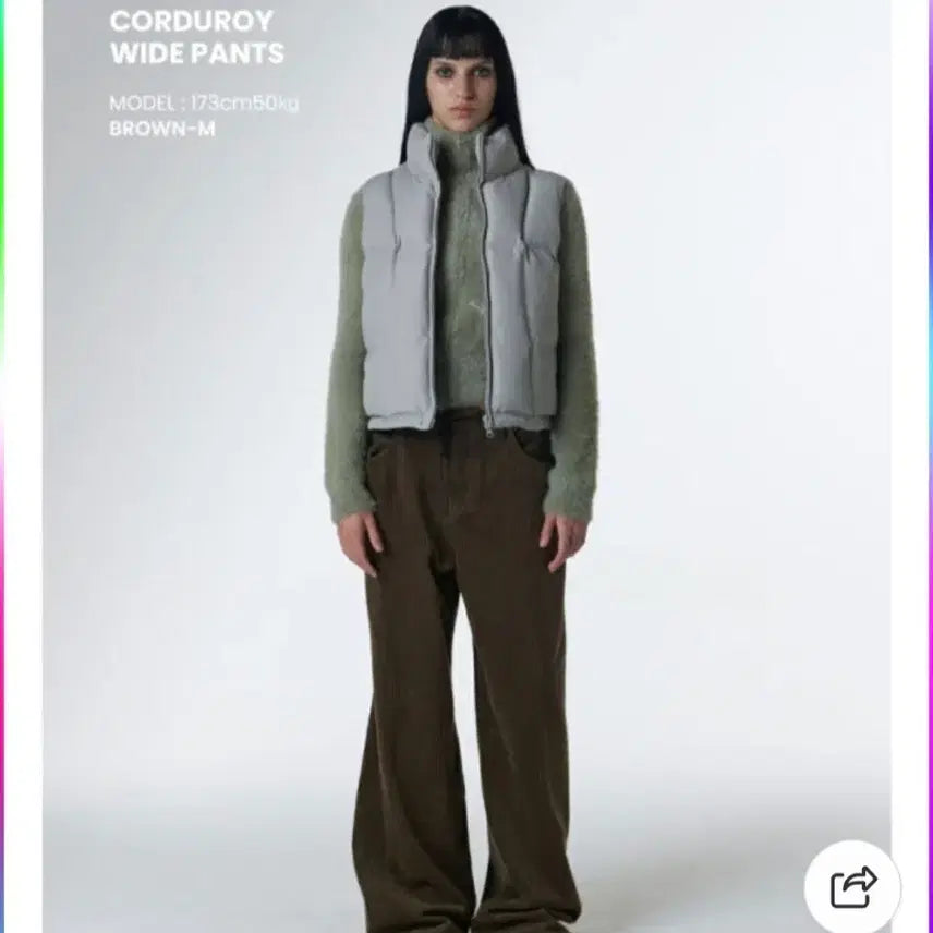 [BUNJANG] Ordinary Holiday Corduroy Wide Pants / 원더플레이스 오디너리 홀리데이 코듀로이 와이드 팬츠