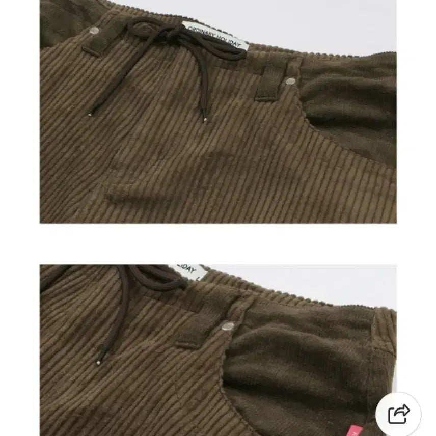 [BUNJANG] Ordinary Holiday Corduroy Wide Pants / 원더플레이스 오디너리 홀리데이 코듀로이 와이드 팬츠