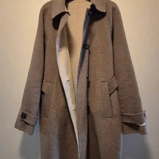 [BUNJANG] Cashmere Wool Blend Handmade Long Coat / 캐시미어 양모 핸드메이드 롱코트