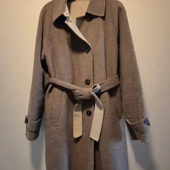 [BUNJANG] Cashmere Wool Blend Handmade Long Coat / 캐시미어 양모 핸드메이드 롱코트