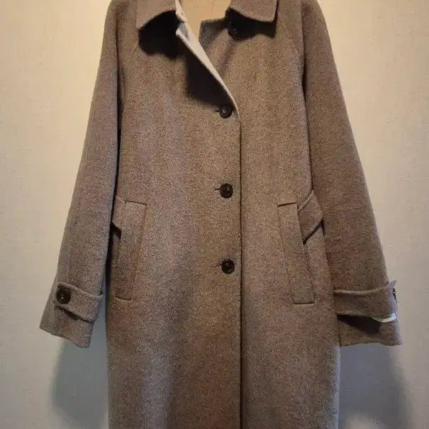 [BUNJANG] Cashmere Wool Blend Handmade Long Coat / 캐시미어 양모 핸드메이드 롱코트