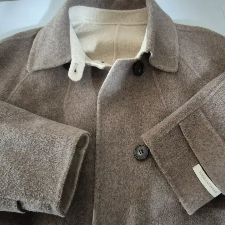 [BUNJANG] Cashmere Wool Blend Handmade Long Coat / 캐시미어 양모 핸드메이드 롱코트