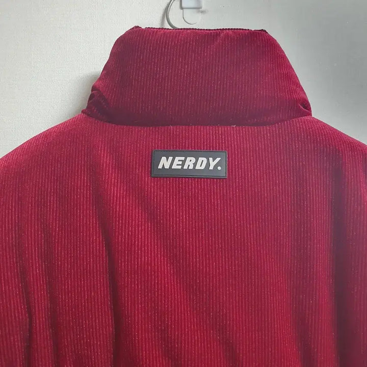 [BUNJANG] NERDY Corduroy Duck Down Short Padded Jacket Burgundy S / 널디 덕다운 코듀로이 숏패딩 버건디 S