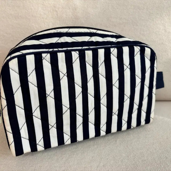 [BUNJANG] Naraya Stripe Pouch & Slipper Set / 나라야 스트라이프 파우치 & 슬리퍼 세트