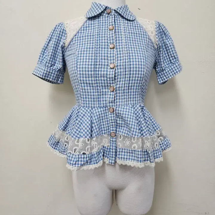 [BUNJANG] Liz Lisa Vintage Peplum Blouse / 리즈리사 빈티지 페플럼 블라우스