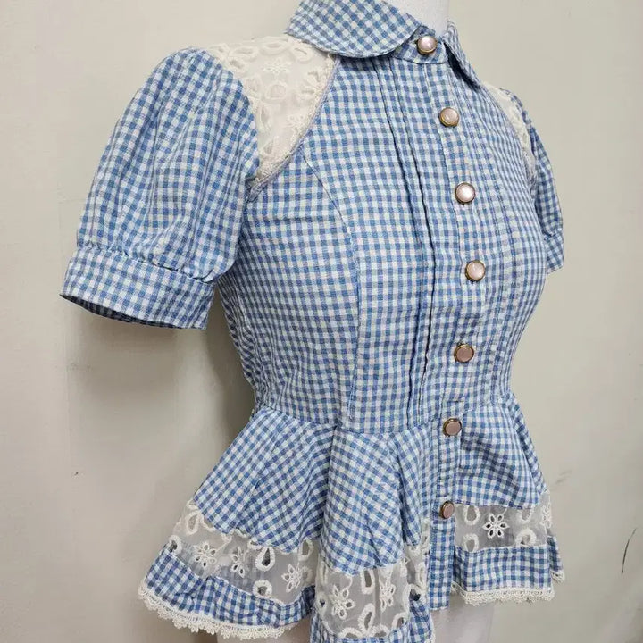 [BUNJANG] Liz Lisa Vintage Peplum Blouse / 리즈리사 빈티지 페플럼 블라우스