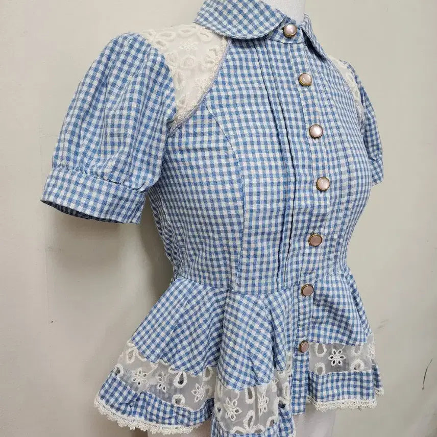 [BUNJANG] Liz Lisa Vintage Peplum Blouse / 리즈리사 빈티지 페플럼 블라우스