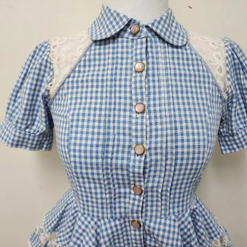 [BUNJANG] Liz Lisa Vintage Peplum Blouse / 리즈리사 빈티지 페플럼 블라우스