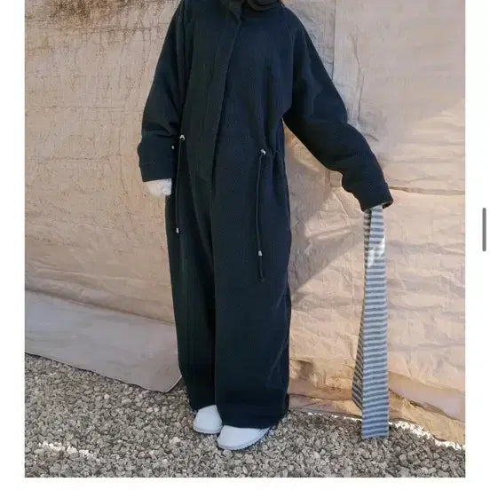 [BUNJANG] Move Warm String Body Warmer Jumpsuit Ash Navy Small / 무브웜 스트링 바디워머 올인원 점프수트 애쉬 네이비 스몰