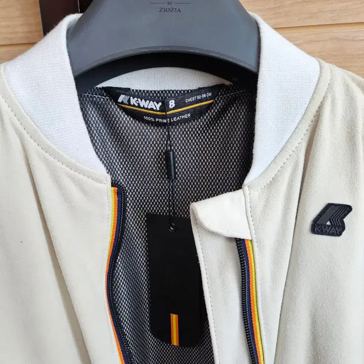 [BUNJANG] K-Way Suede Bomber Jacket Ivory / K-Way 스웨이드 봄버 자켓 아이보리