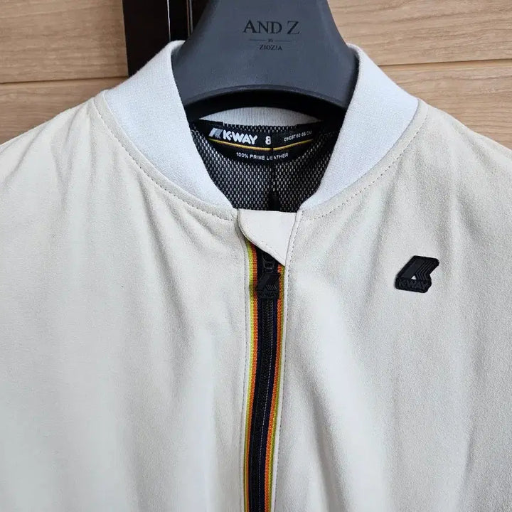 [BUNJANG] K-Way Suede Bomber Jacket Ivory / K-Way 스웨이드 봄버 자켓 아이보리