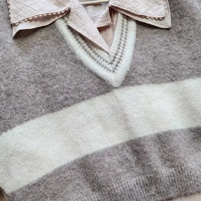 [BUNJANG] TIME Alpaca Blend Knit Vest / 타임 알파카블렌디드 니트 베스트