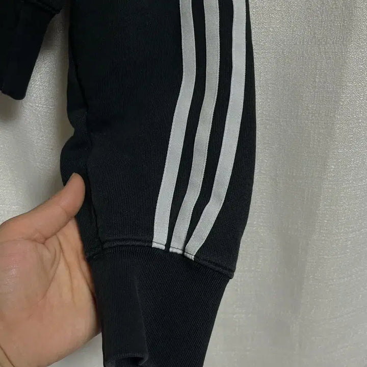 [BUNJANG] Adidas Crop Three-Stripe Hoodie S / 아디다스 크롭 삼선 후드티셔츠 후드티 S