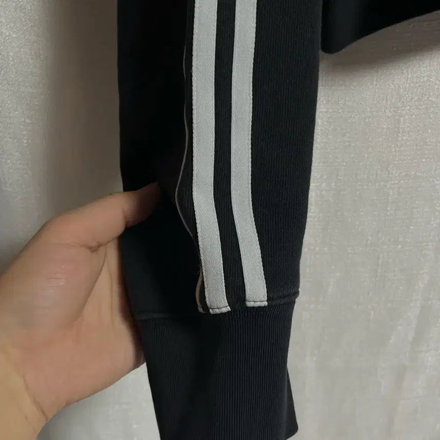 [BUNJANG] Adidas Crop Three-Stripe Hoodie S / 아디다스 크롭 삼선 후드티셔츠 후드티 S