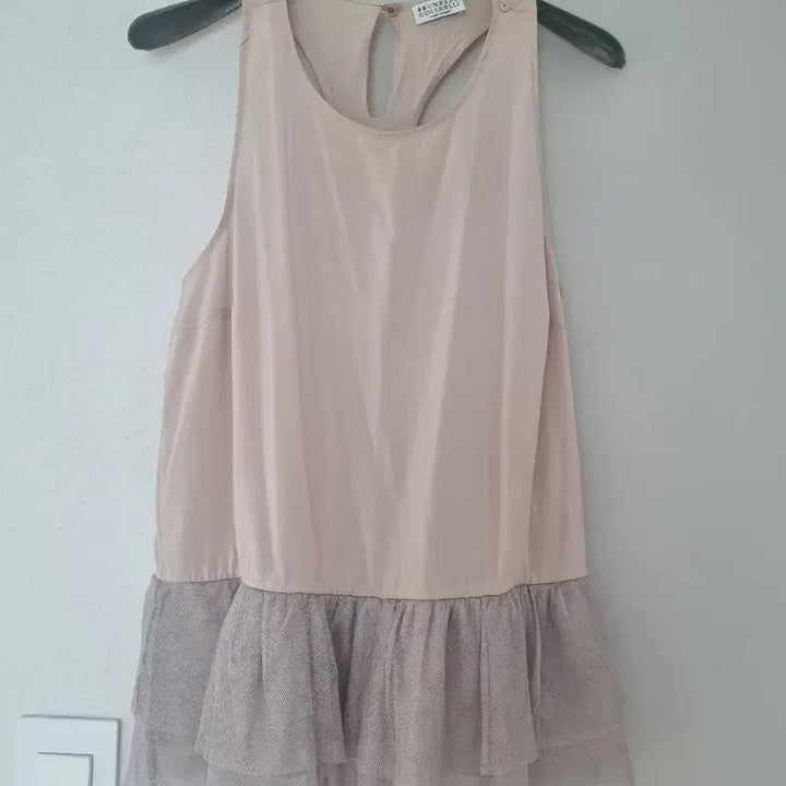 [BUNJANG] Brunello Cucinelli Peach Sleeveless Top / 정품 브루넬로 쿠치넬리 연피치컬러 탑